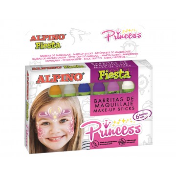ALPINO Pastelky na maľovanie na tvár princezná 6 farieb