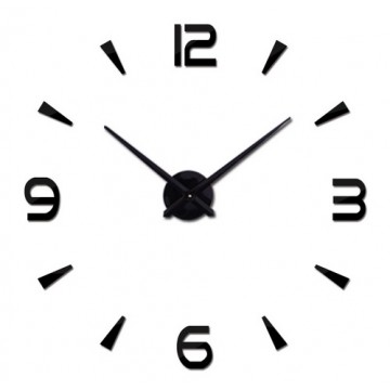 Nástenné hodiny veľké 80-120cm čierne 4miestne