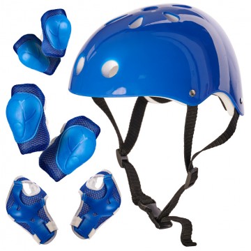 Chrániče prilby na skateboarde, nastaviteľné modré